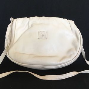 NWOT Anne Klein Cream Leather Vintage Bag.